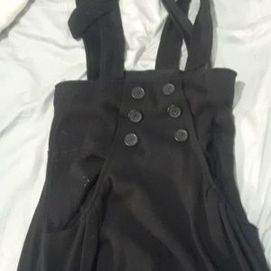 Abbey dawn dress jumper top suspender strap pocket